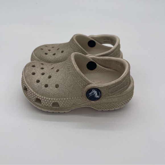 CROCS Kids Baby Gold Glitter iconic comfort 5 - Picture 1 of 11
